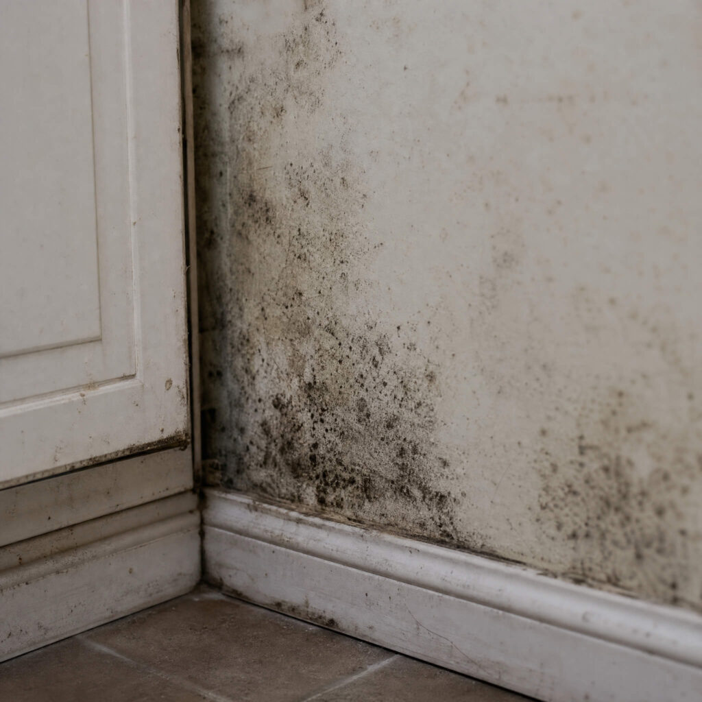 black mold growth in a residential houston home