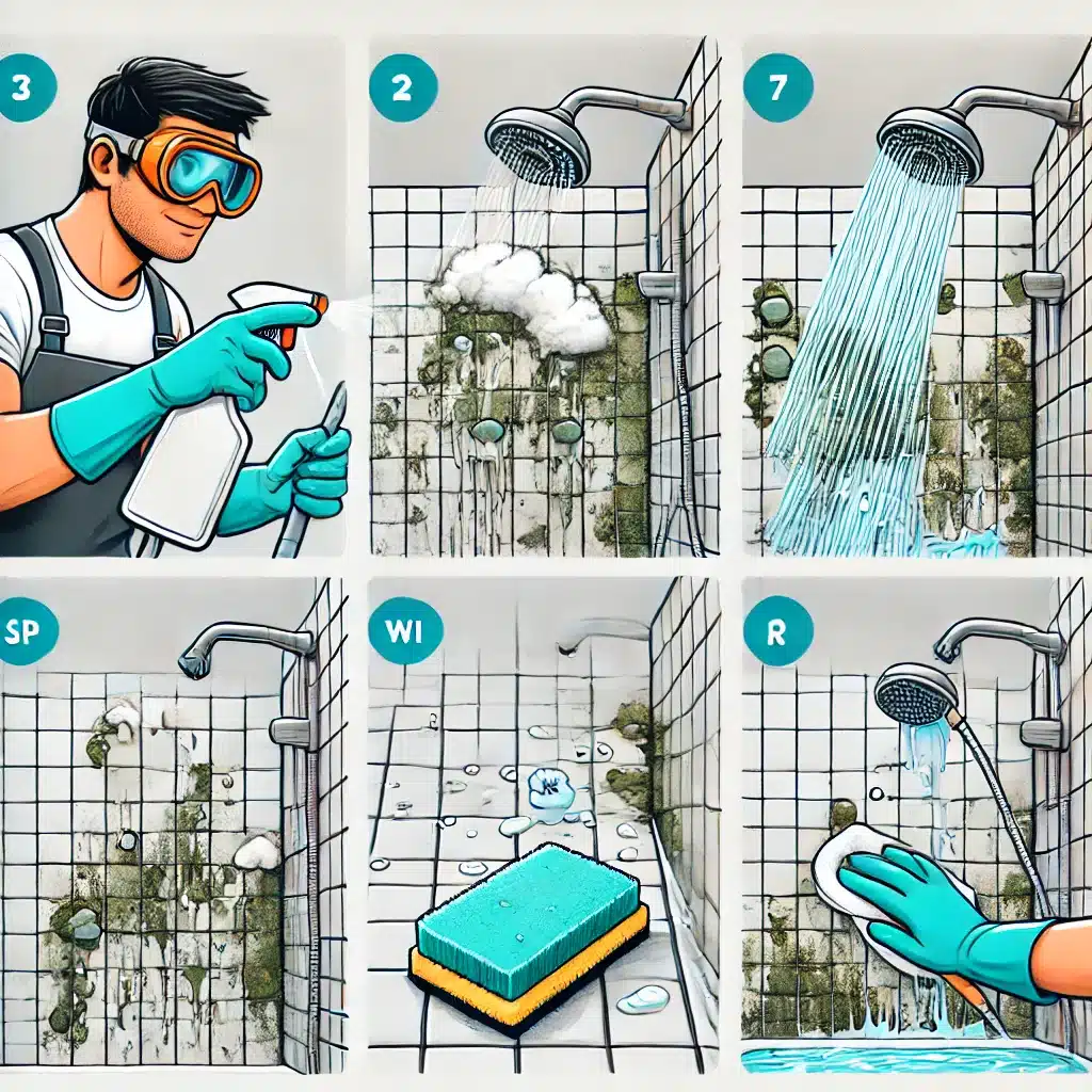 how to remove mold from shower