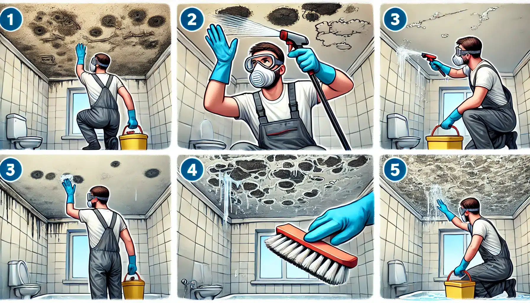 how to get mold off bathroom ceiling