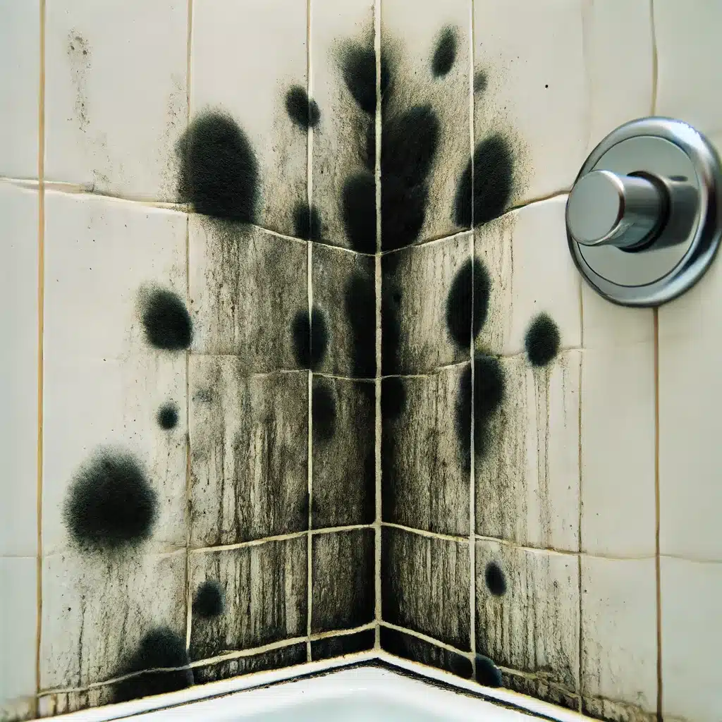 black mold in shower