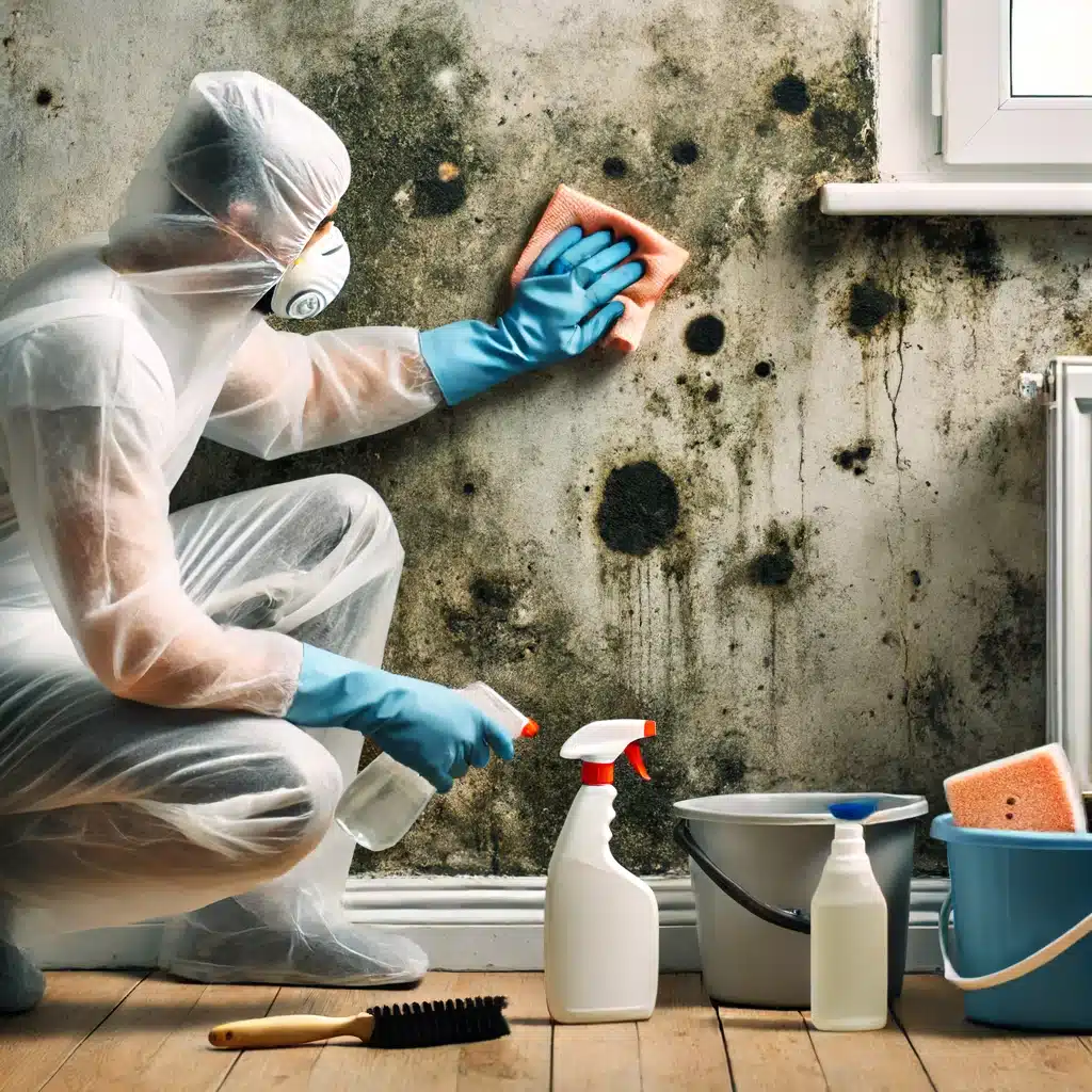 how to clean mold off walls