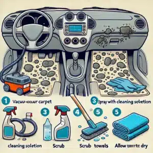 how to get mold out of car carpet