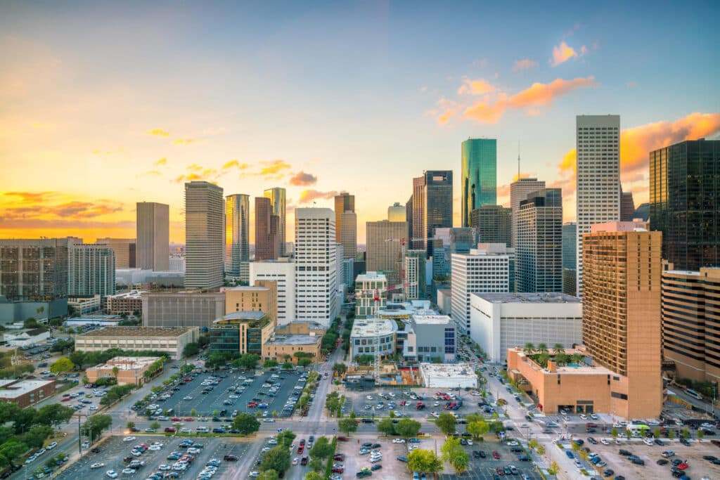 Skyline of downtown Houston Texas