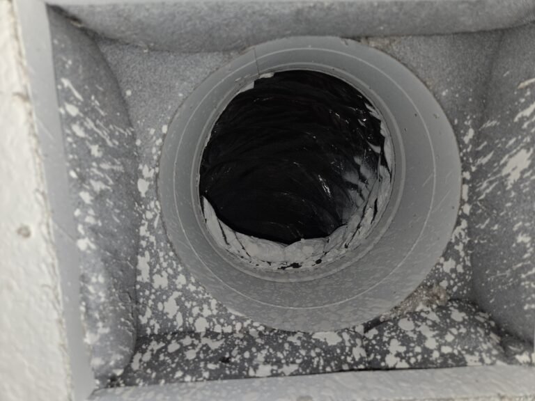 Duct interior during a mold inspection in Spring, Texas