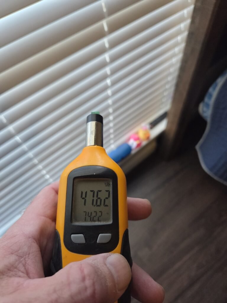 Air sampling cassette running during a Spring mold inspection